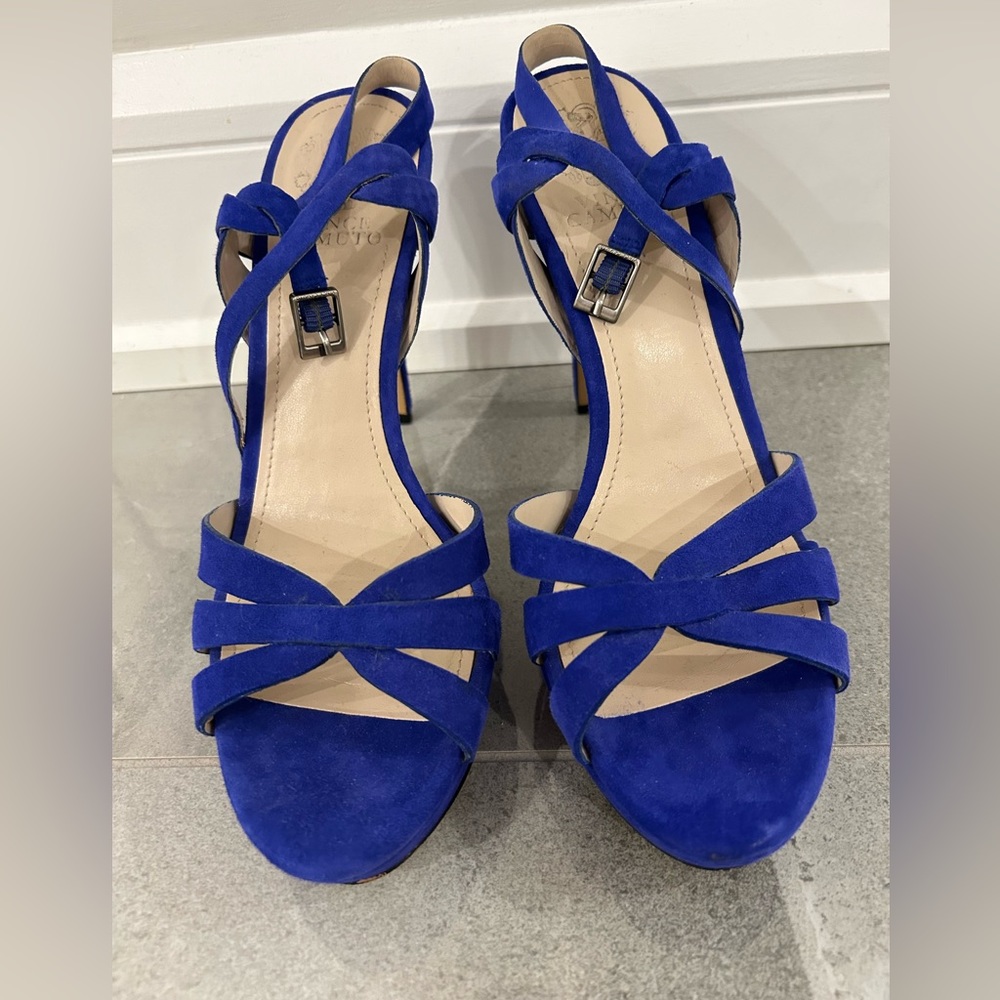 Blue Suede Vince Camuto stilettos